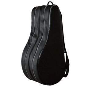 Terrida Wide Classic Tennis Bag Waterproof Leather Black Handmade in Italy